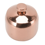 Stainless Steel Gold Seasoning Condiment Pot Spice Salt Sugar Pepper Container Jar Storage Organizer with Lid Rose Gold - Side View