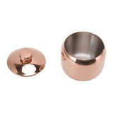 Stainless Steel Gold Seasoning Condiment Pot Spice Salt Sugar Pepper Container Jar Storage Organizer with Lid Rose Gold