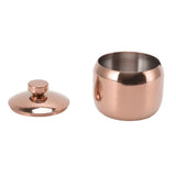 Stainless Steel Gold Seasoning Condiment Pot Spice Salt Sugar Pepper Container Jar Storage Organizer with Lid Rose Gold - Low Angle