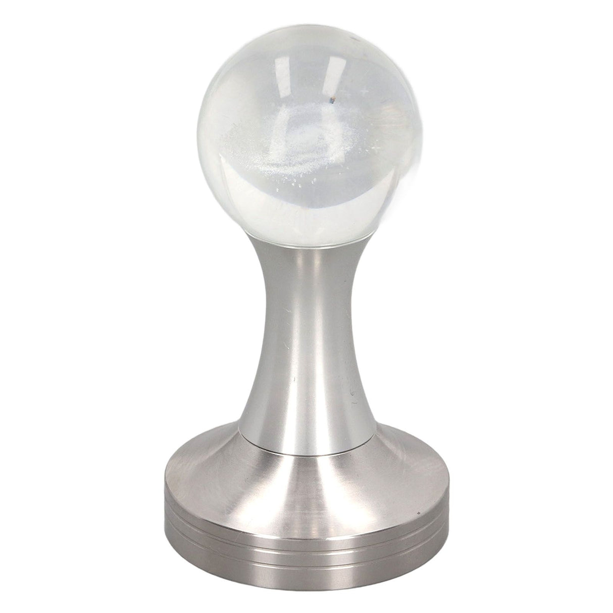 Coffee Tamper Food Grade Stainless Steel Crystal Ball Coffee Powder Hammer for Kitchen Shop Silver Pillar 51mm/2in
