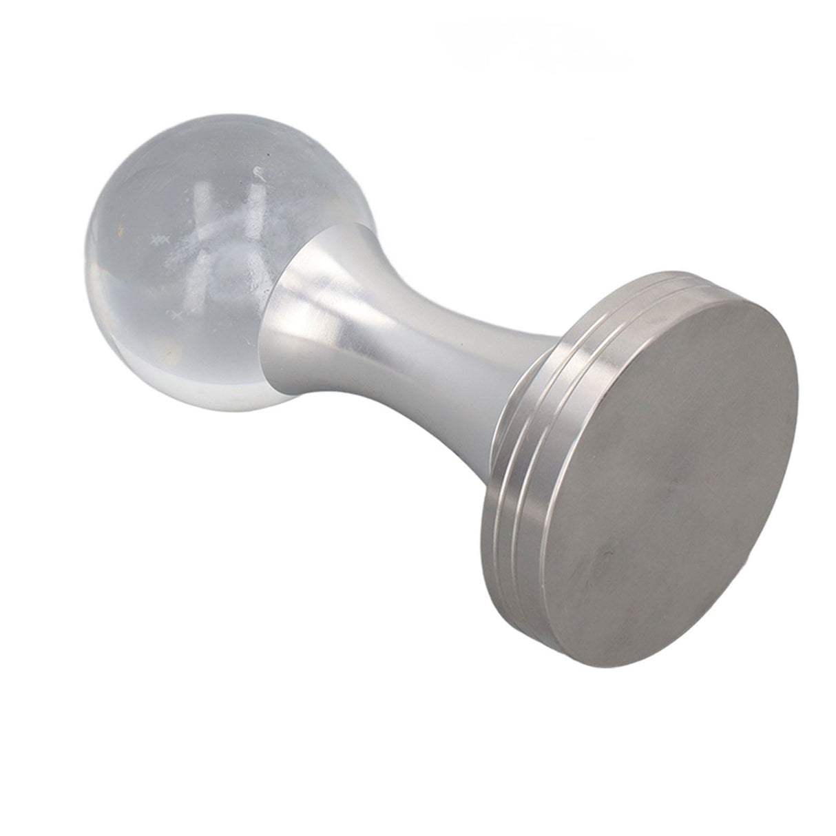 Coffee Tamper Food Grade Stainless Steel Crystal Ball Coffee Powder Hammer for Kitchen Shop Silver Pillar 51mm/2in