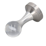 Coffee Tamper Food Grade Stainless Steel Crystal Ball Coffee Powder Hammer for Kitchen Shop Silver Pillar 51mm/2in