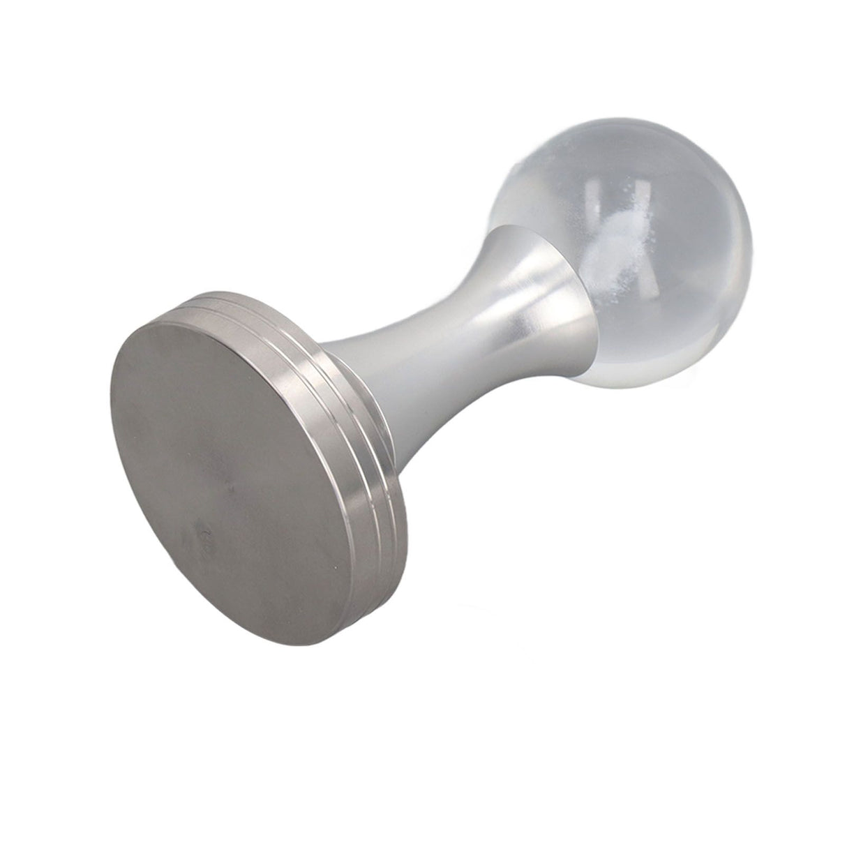 Coffee Tamper Food Grade Stainless Steel Crystal Ball Coffee Powder Hammer for Kitchen Shop Silver Pillar 51mm/2in