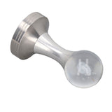 Coffee Tamper Food Grade Stainless Steel Crystal Ball Coffee Powder Hammer for Kitchen Shop Silver Pillar 51mm/2in