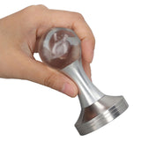 Coffee Tamper Food Grade Stainless Steel Crystal Ball Coffee Powder Hammer for Kitchen Shop Silver Pillar 51mm/2in - Extra Image