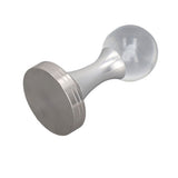 Coffee Tamper Food Grade Stainless Steel Crystal Ball Coffee Powder Hammer for Kitchen Shop Silver Pillar 53mm/2.1in - Close-Up Angle
