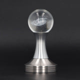Coffee Tamper Food Grade Stainless Steel Crystal Ball Coffee Powder Hammer for Kitchen Shop Silver Pillar 53mm/2.1in - Extra Image