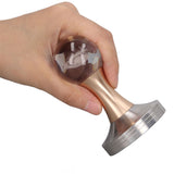 Coffee Tamper Food Grade Stainless Steel Crystal Ball Coffee Powder Hammer for Kitchen Shop Gold Pillar 58mm/2.3in - Extra Image