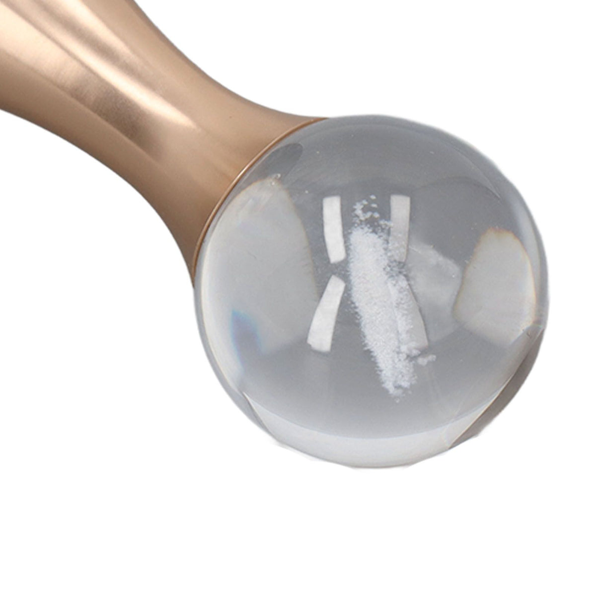 Coffee Tamper Food Grade Stainless Steel Crystal Ball Coffee Powder Hammer for Kitchen Shop Gold Pillar 58mm/2.3in