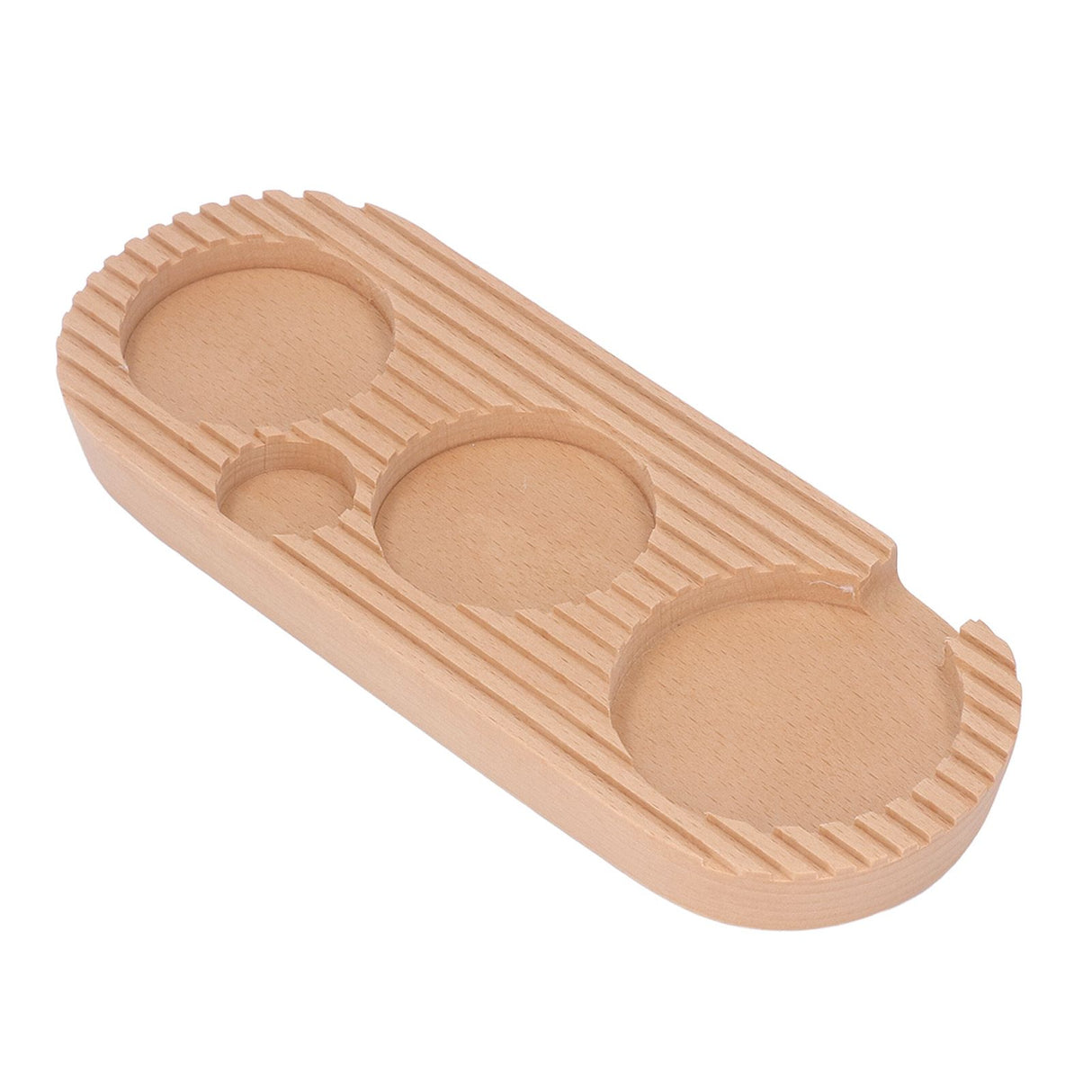 Coffee Tamper Holder Multifunction 4 Slots Wood Coffee Filter Tamper Stand for Coffee Making S: Applicable 51mm/2.01in, 53mm/2.09in