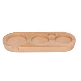 Coffee Tamper Holder Multifunction 4 Slots Wood Coffee Filter Tamper Stand for Coffee Making S: Applicable 51mm/2.01in, 53mm/2.09in