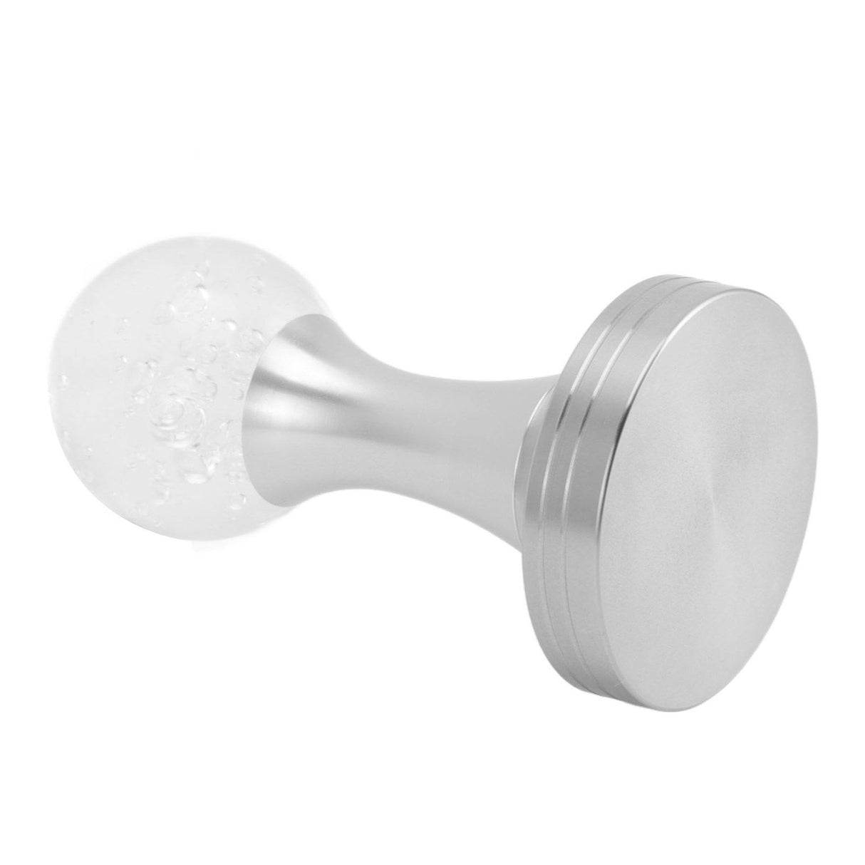 Crystal Ball Coffee Powder Tamper Stainless Steel Base Coffee Press Hammer for Kitchen Cafe Silver Pillar 58mm / 2.3in
