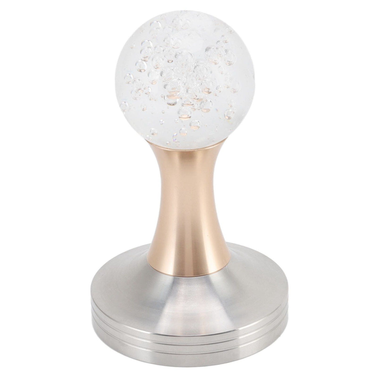 Crystal Ball Coffee Powder Tamper Stainless Steel Base Coffee Press Hammer for Kitchen Cafe Gold Pillar 53mm / 2.1in