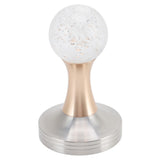 Crystal Ball Coffee Powder Tamper Stainless Steel Base Coffee Press Hammer for Kitchen Cafe Gold Pillar 53mm / 2.1in - Front View