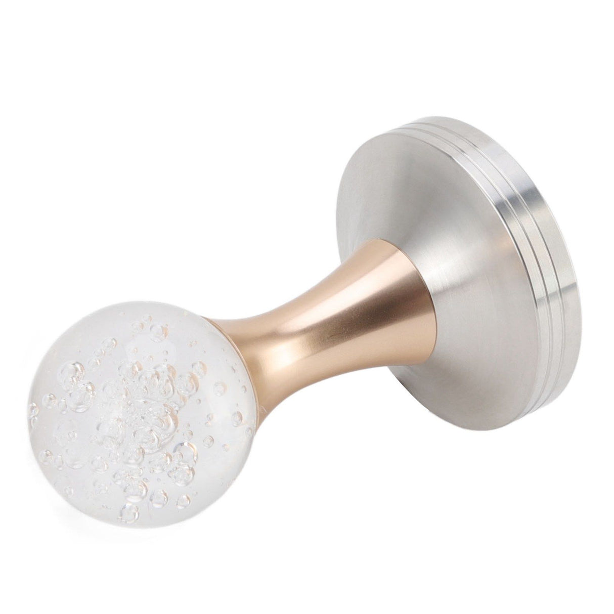 Crystal Ball Coffee Powder Tamper Stainless Steel Base Coffee Press Hammer for Kitchen Cafe Gold Pillar 53mm / 2.1in