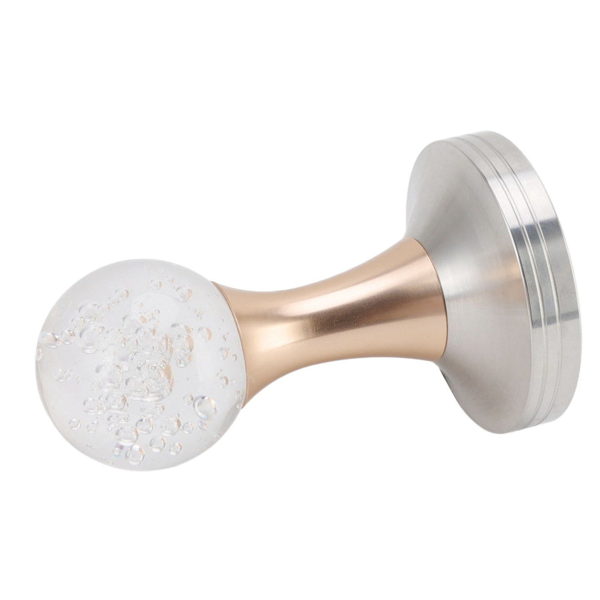 Crystal Ball Coffee Powder Tamper Stainless Steel Base Coffee Press Hammer for Kitchen Cafe Gold Pillar 53mm / 2.1in