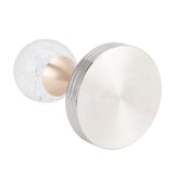 Crystal Ball Coffee Powder Tamper Stainless Steel Base Coffee Press Hammer for Kitchen Cafe Gold Pillar 53mm / 2.1in - Close-Up Angle