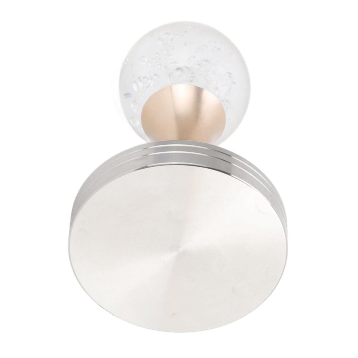 Crystal Ball Coffee Powder Tamper Stainless Steel Base Coffee Press Hammer for Kitchen Cafe Gold Pillar 53mm / 2.1in