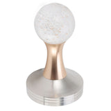 Crystal Ball Coffee Powder Tamper Stainless Steel Base Coffee Press Hammer for Kitchen Cafe Gold Pillar 53mm / 2.1in