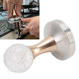 Crystal Ball Coffee Powder Tamper Stainless Steel Base Coffee Press Hammer for Kitchen Cafe Gold Pillar 53mm / 2.1in