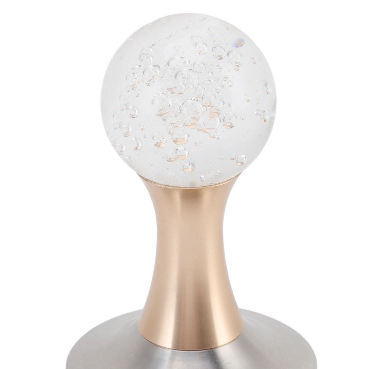 Crystal Ball Coffee Powder Tamper Stainless Steel Base Coffee Press Hammer for Kitchen Cafe Gold Pillar 53mm / 2.1in