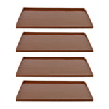 4Pcs Silicone Dehydrator Mats Food Grade High Temperature Resistance Prevent Sticking Fruit Dehydrator Trays with Edge Coffee