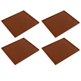 4Pcs Silicone Dehydrator Mats Food Grade High Temperature Resistance Prevent Sticking Fruit Dehydrator Trays with Edge Coffee - 45-Degree Angle