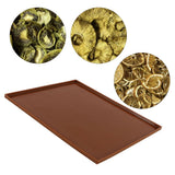 4Pcs Silicone Dehydrator Mats Food Grade High Temperature Resistance Prevent Sticking Fruit Dehydrator Trays with Edge Coffee - Extra Image