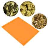 4Pcs Silicone Dehydrator Mats Food Grade High Temperature Resistance Prevent Sticking Fruit Dehydrator Trays with Edge Orange