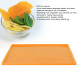 4Pcs Silicone Dehydrator Mats Food Grade High Temperature Resistance Prevent Sticking Fruit Dehydrator Trays with Edge Orange - Extra Image