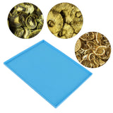 4Pcs Silicone Dehydrator Mats Food Grade High Temperature Resistance Prevent Sticking Fruit Dehydrator Trays with Edge Blue