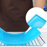 4Pcs Silicone Dehydrator Mats Food Grade High Temperature Resistance Prevent Sticking Fruit Dehydrator Trays with Edge Blue