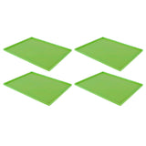 4Pcs Silicone Dehydrator Mats Food Grade High Temperature Resistance Prevent Sticking Fruit Dehydrator Trays with Edge Green
