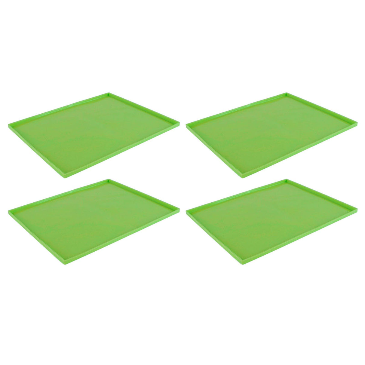 4Pcs Silicone Dehydrator Mats Food Grade High Temperature Resistance Prevent Sticking Fruit Dehydrator Trays with Edge Green