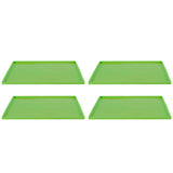 4Pcs Silicone Dehydrator Mats Food Grade High Temperature Resistance Prevent Sticking Fruit Dehydrator Trays with Edge Green