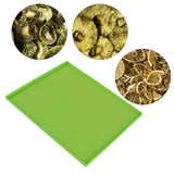 4Pcs Silicone Dehydrator Mats Food Grade High Temperature Resistance Prevent Sticking Fruit Dehydrator Trays with Edge Green