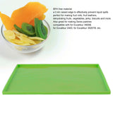 4Pcs Silicone Dehydrator Mats Food Grade High Temperature Resistance Prevent Sticking Fruit Dehydrator Trays with Edge Green