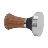 Coffee Tamper Stainless Steel Flat Bottom Coffee Hand Tamping Tool with Wooden Handle 58mm/2.3in