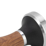 Coffee Tamper Stainless Steel Flat Bottom Coffee Hand Tamping Tool with Wooden Handle 58mm/2.3in