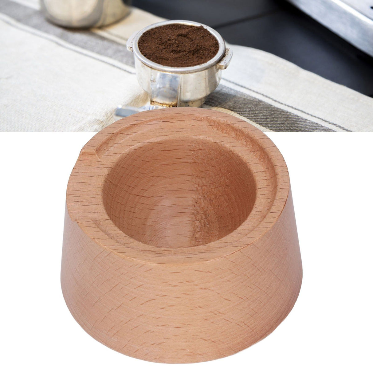 Reusable Coffee Capsule Powder Filler Wooden Coffee Capsule Refill Holder Beech Wood Coffee Capsule Filler Accessory