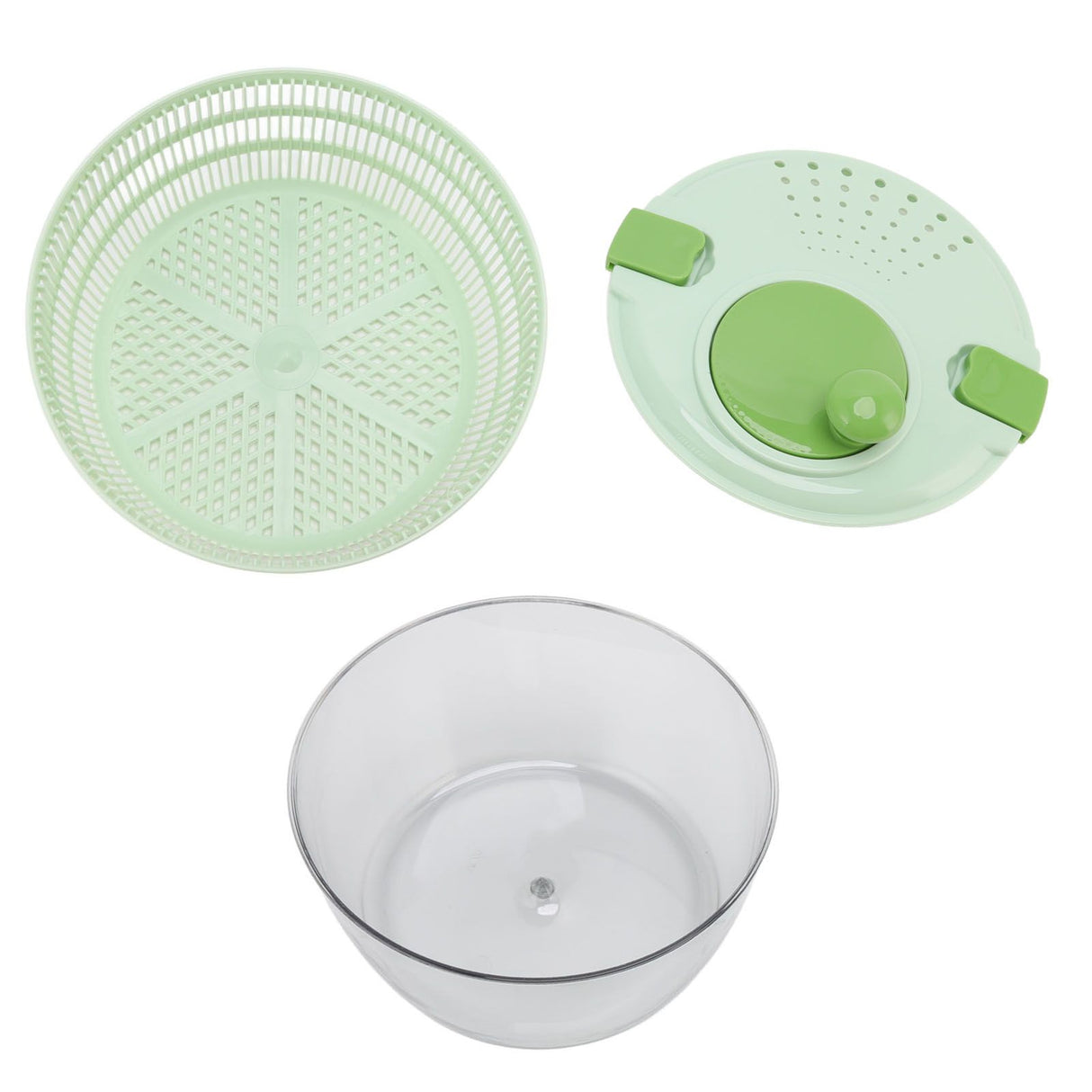 4L Vegetable Dryer PP Salad Spinner Multifunction Salad Drainer Bowl for Home Kitchen Green