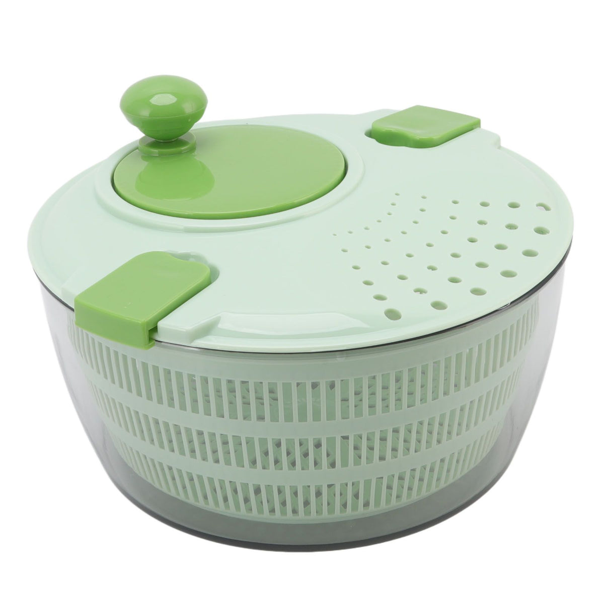 4L Vegetable Dryer PP Salad Spinner Multifunction Salad Drainer Bowl for Home Kitchen Green
