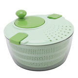 4L Vegetable Dryer PP Salad Spinner Multifunction Salad Drainer Bowl for Home Kitchen Green