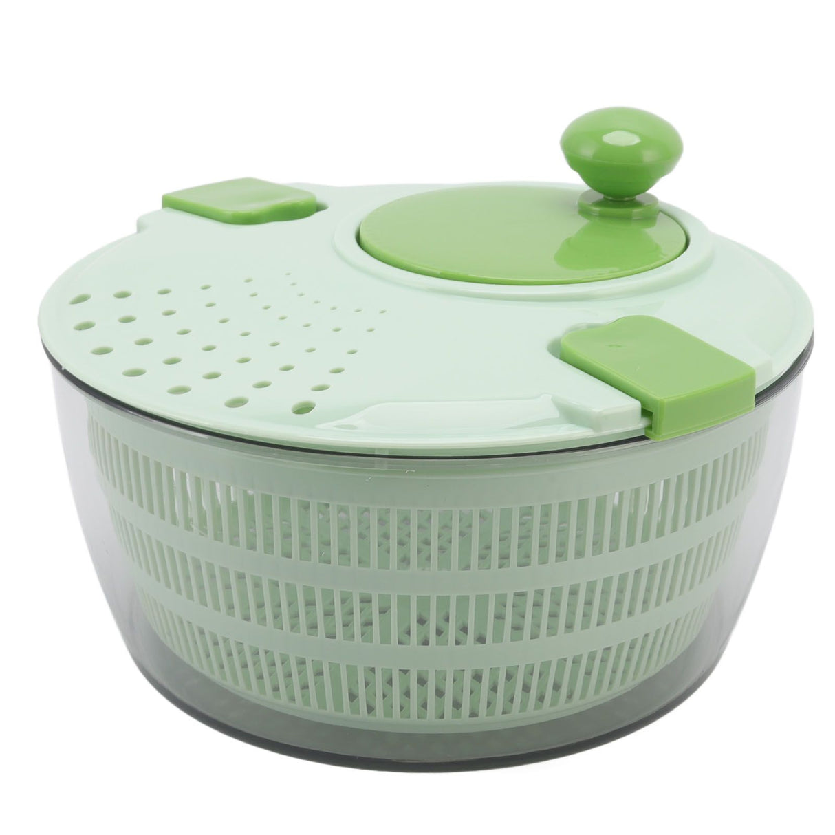 4L Vegetable Dryer PP Salad Spinner Multifunction Salad Drainer Bowl for Home Kitchen Green