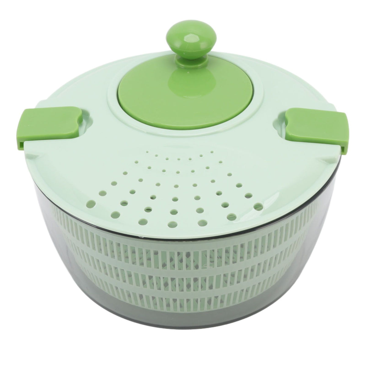 4L Vegetable Dryer PP Salad Spinner Multifunction Salad Drainer Bowl for Home Kitchen Green