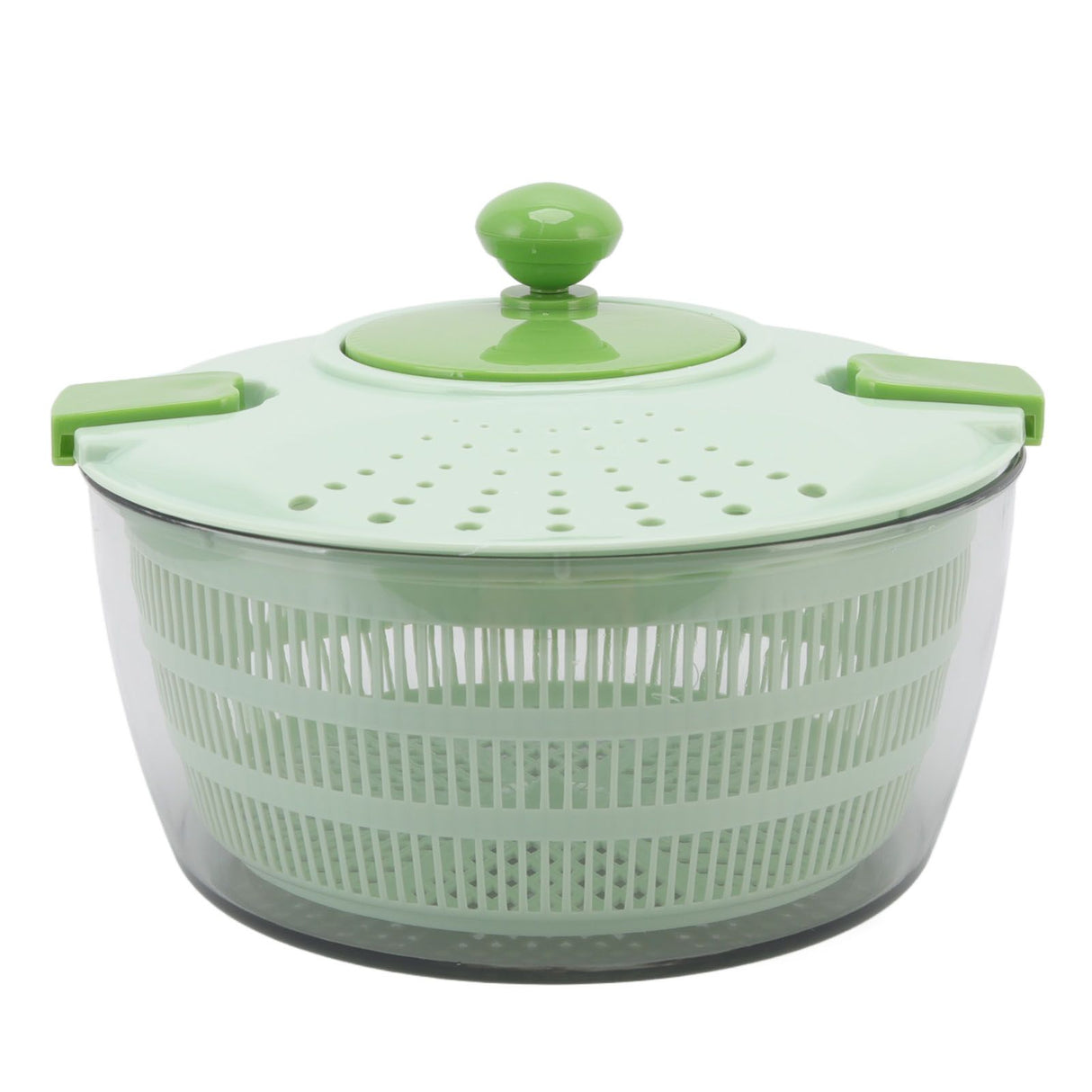 4L Vegetable Dryer PP Salad Spinner Multifunction Salad Drainer Bowl for Home Kitchen Green