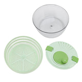 4L Vegetable Dryer PP Salad Spinner Multifunction Salad Drainer Bowl for Home Kitchen Green - Extra Image