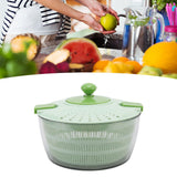4L Vegetable Dryer PP Salad Spinner Multifunction Salad Drainer Bowl for Home Kitchen Green