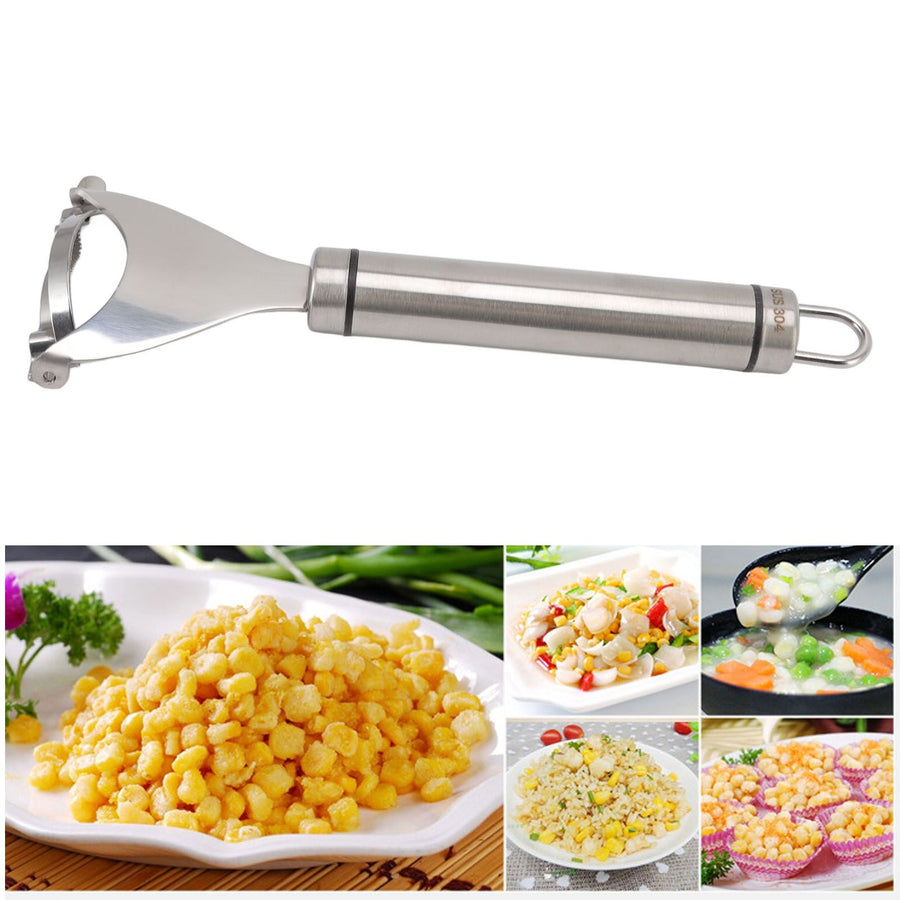 Corn Peeler Thickened Stainless Steel Corn Cob Threshing Tool Stripper Kitchen Accessories