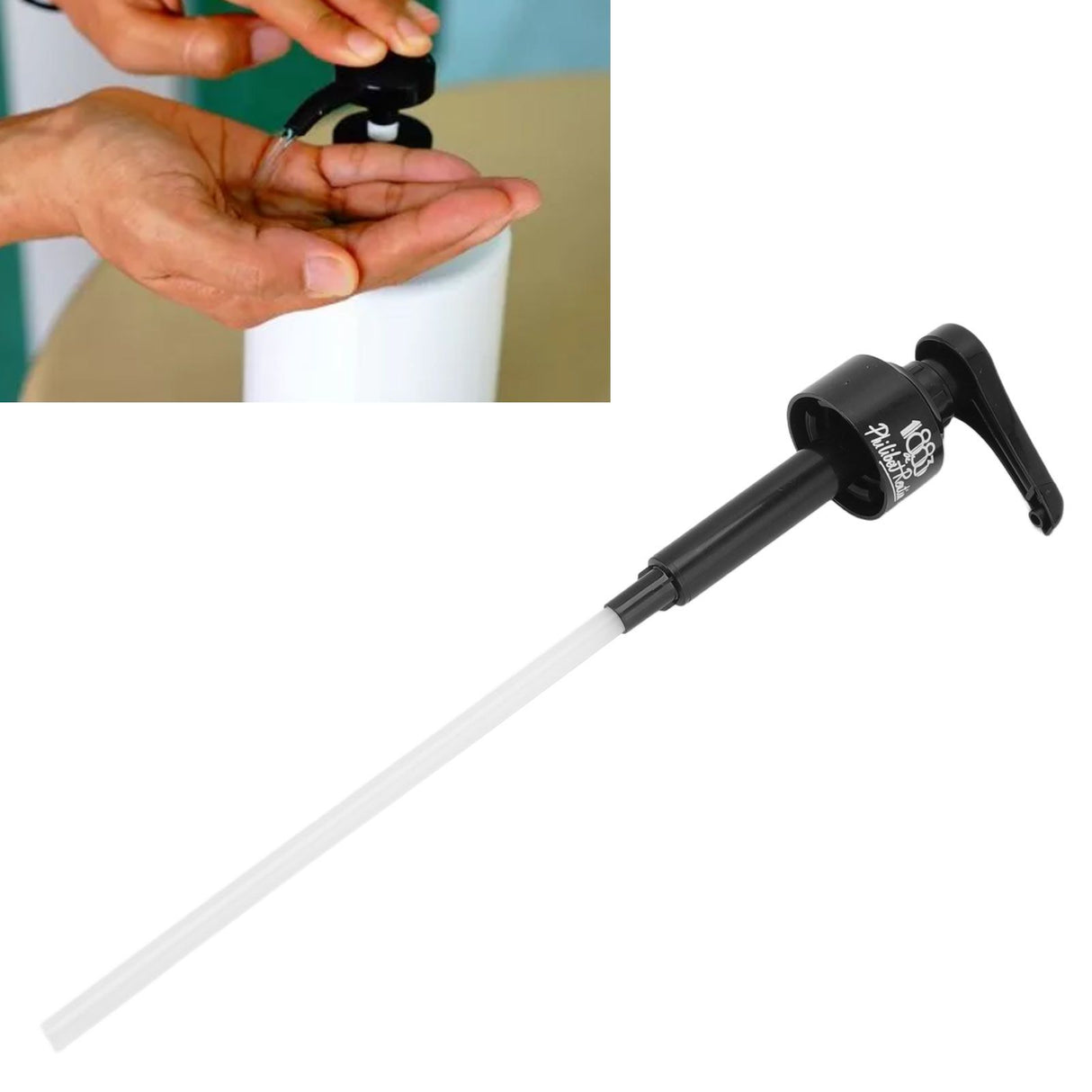 Syrup Pump with Pipe Liquid Dispenser Pump Bottle Dispenser Syrup Pump Soap Pump for Kitchen 8ML